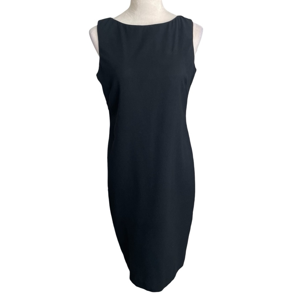 Lauren Ralph Lauren Wool Blend‎ Black Dress Sz 8P Lightweight Classic Designer